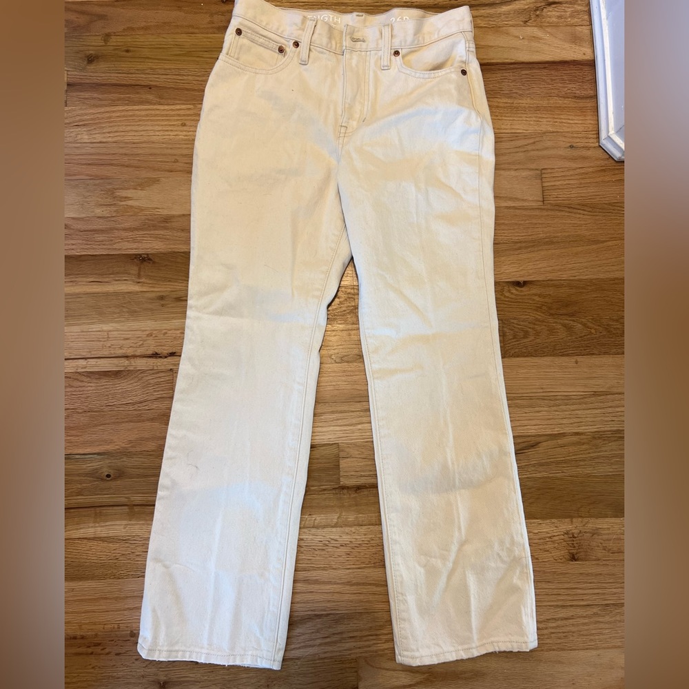 Banana Republic Cream Bootcut Jeans